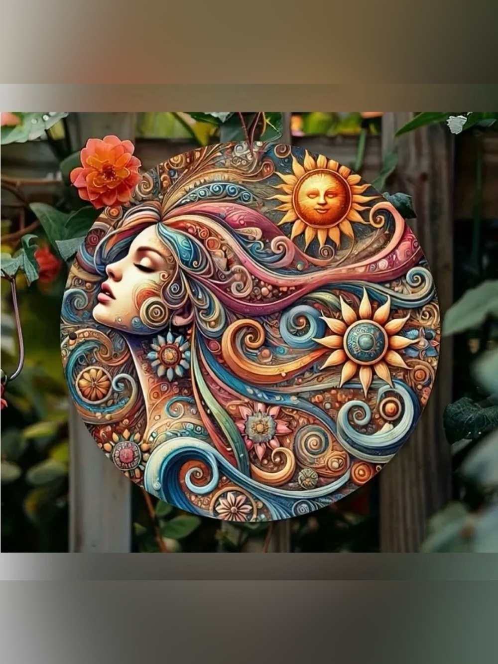 Bohemian Goddess 2D Flat Metal Wall Art New